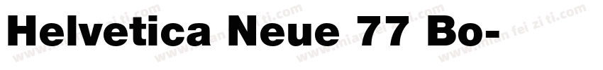 Helvetica Neue 77 Bo字体转换